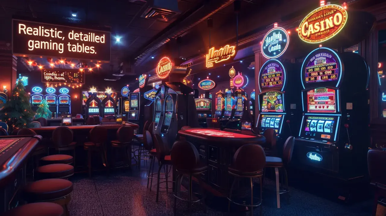 Casino gaming floor with modern slot machines